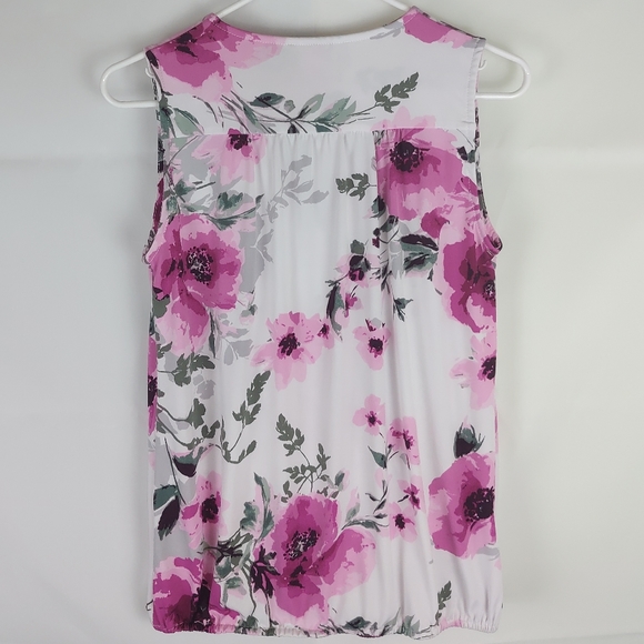 INC International Concepts Faux Wrap Blouse Top Size S | Casual Party Floral - Picture 6 of 6